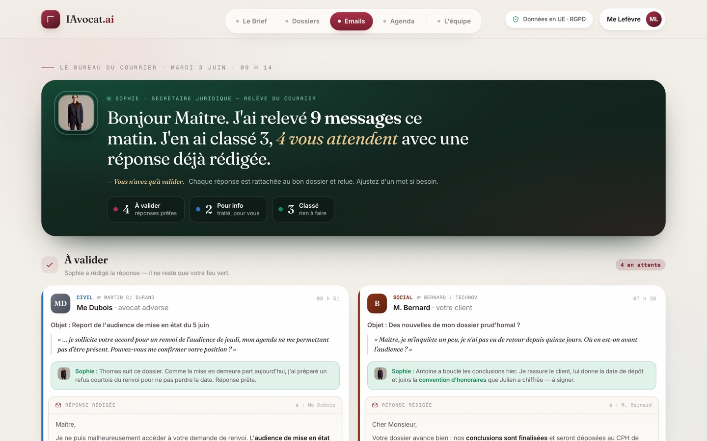 IAvocat.ai — Emails